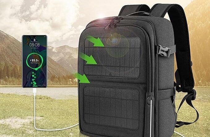 Mochila con cargador solar