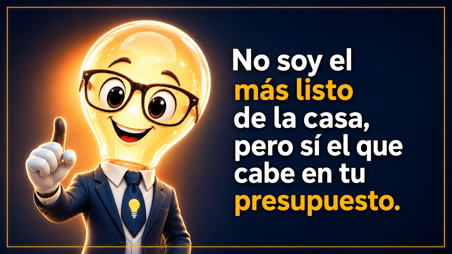 Sr. Idea: No soy el más listo de la casa, pero sí el que cabe en tu presupuesto.