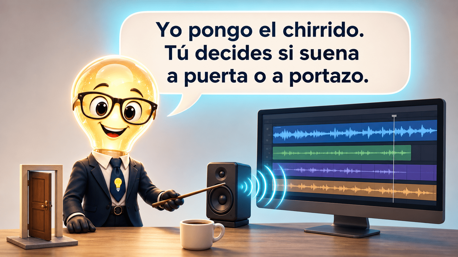 Sr. Idea: Yo pongo el chirrido. Tú decides si suena a puerta o a portazo.