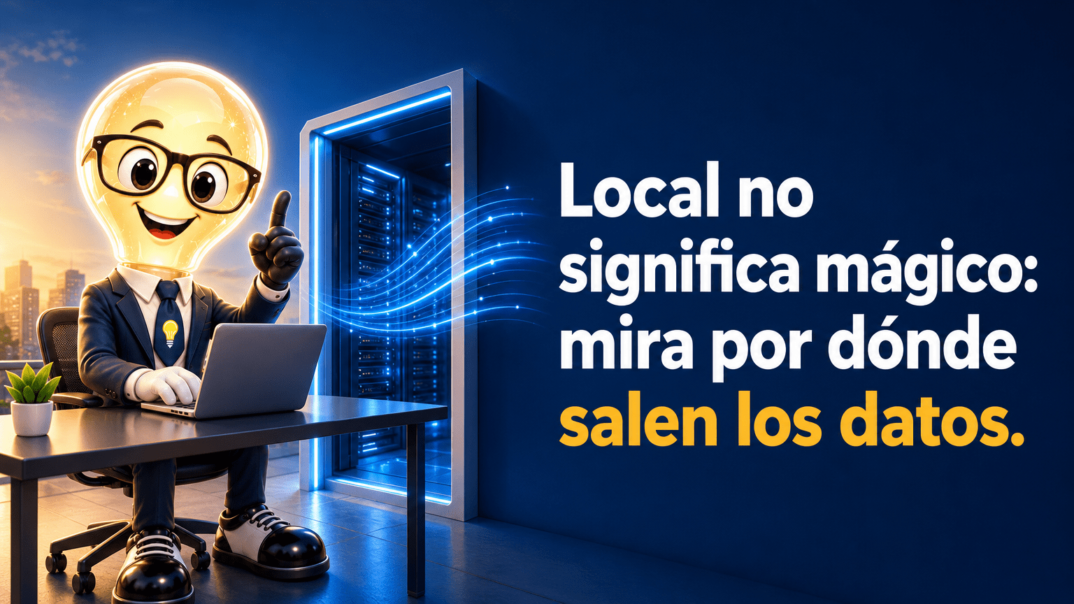 Tarjeta horizontal del Señor Idea con la intervención: «Local no significa mágico: mira por dónde salen los datos.»