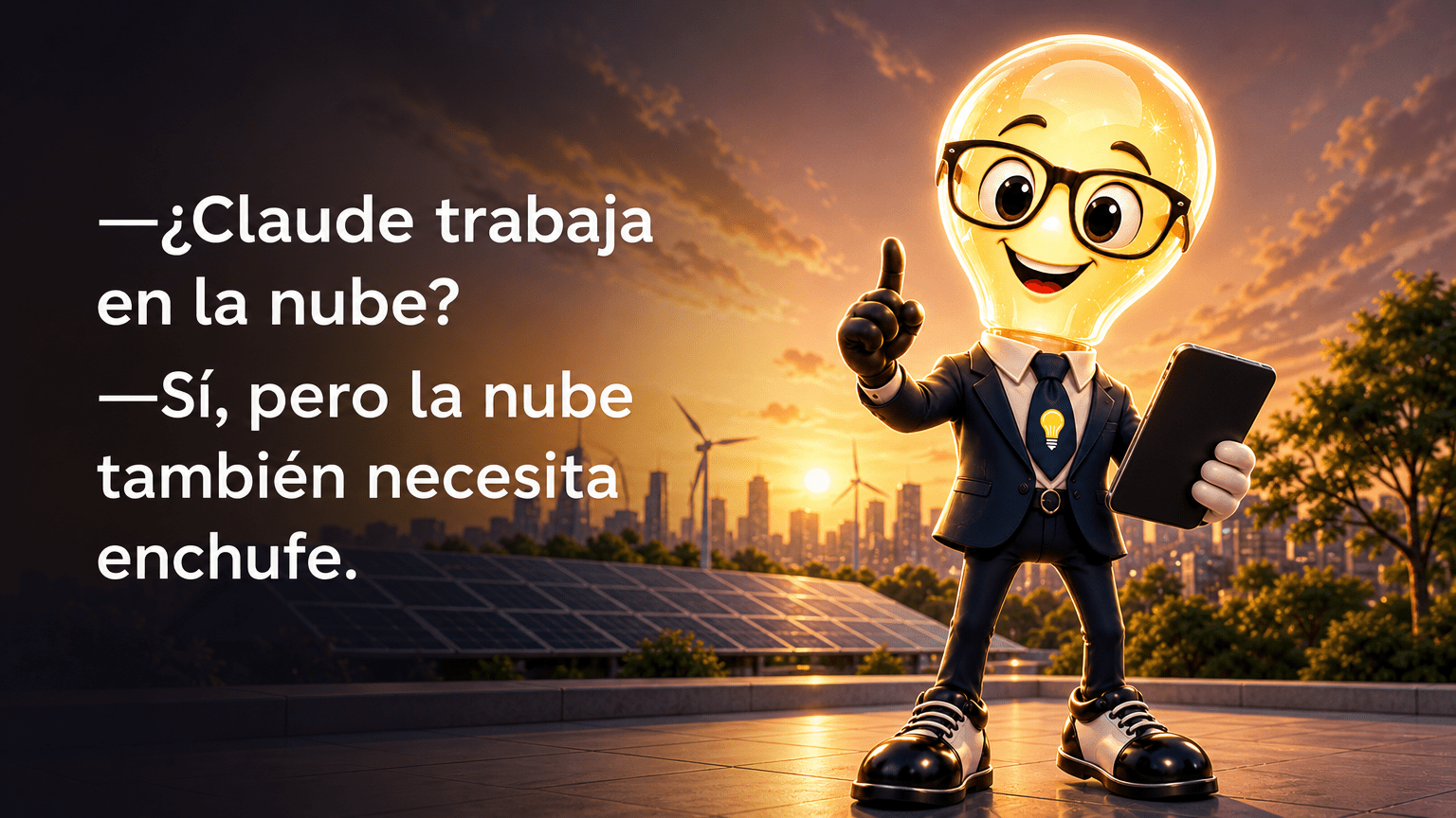 —¿Claude trabaja en la nube? —Sí, pero la nube también necesita enchufe.